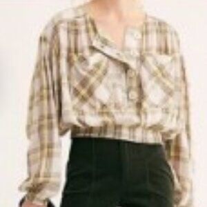 Free people it’s the good life plaid top